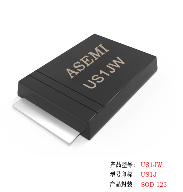 (US1M-SOD123) US1MW/US1KW/US1JW/US1GW/US1DW, ASEMI高效恢復二極管